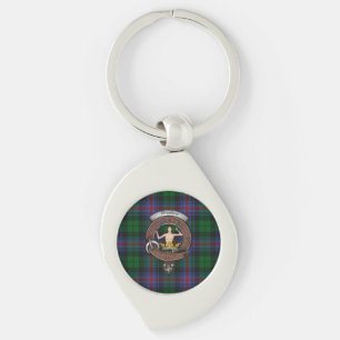 Chaveiro Crachá Urquhart Clan Anel de Chave de Metal Silve
