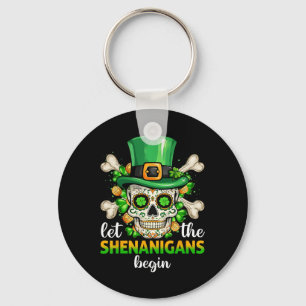 Chaveiro Cranio de Açúcar Dia de São Patrício Deixe o Shena