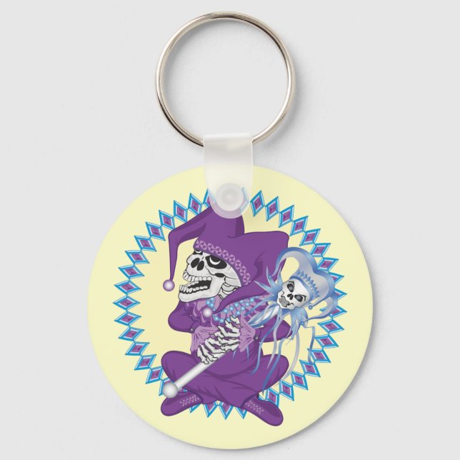 Chaveiro Crânio de Jester Bonito (Frente)