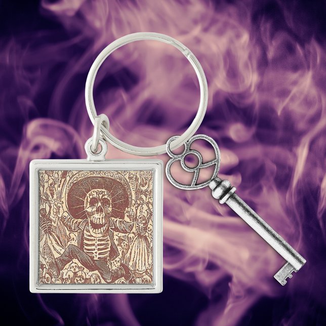 Chaveiro Crânio de Oaxaca, La Calavera Oaxaqueña (Skull from Oaxaca, La Calavera Oaxaqueña Keychain)