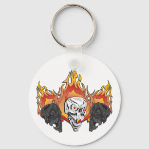 Chaveiro Crânios flamejantes