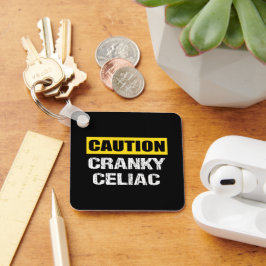 Chaveiro Cranky Celiac Engraçado Sinal de Aviso