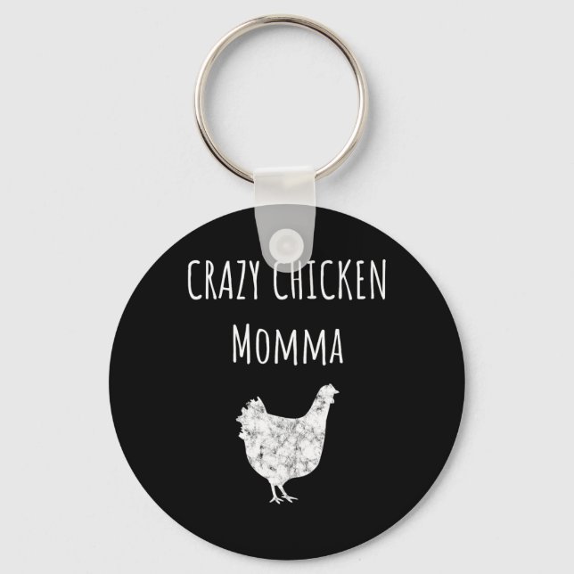 Chaveiro Crazy Chicken Momma Ckyard Chicken Farmer Frango P (Frente)