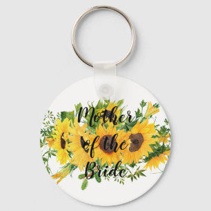 Chaveiro Create Own Sunflower Bridal Party Gifts ADD TEXT