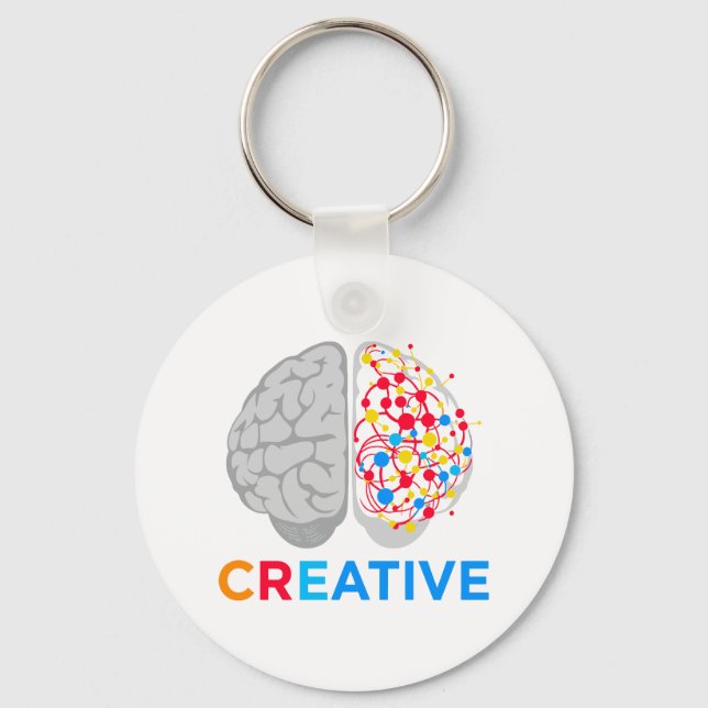 Chaveiro Creative Brain Left Right Hemisphere (Frente)