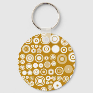 Chaveiro Creme de Vintage e Anos 50 brancas Abstrato