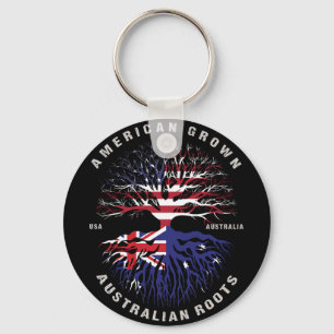 Chaveiro Crescido Americano Raízes AUSTRALIANAS Bandeira da