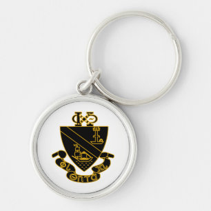 Chaveiro Crest da Phi Chi Theta Dourado e Preto