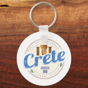 Chaveiro Creta Island Retro Vintage Holiday Souvenir