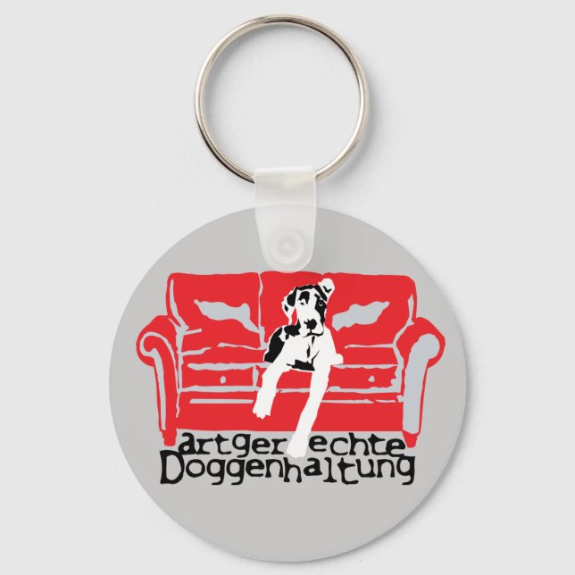 Chaveiro Criação de Dogue Alemão adequada (Frente)