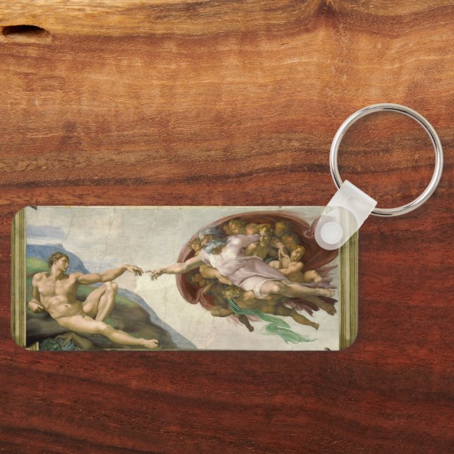Chaveiro Criação do Homem de Michelangelo (Criação de Adão) (Frente)