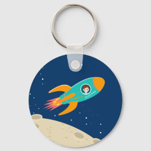 Chaveiro Criança astronauta na festa de aniversário da lu