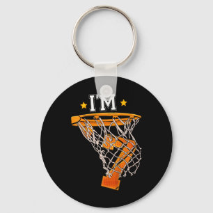 Chaveiro Crianças 7 de basquete de aniversário Eu sou 7 Boy