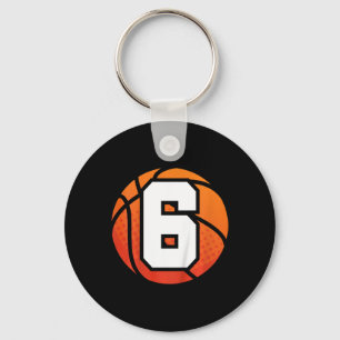 Chaveiro Crianças Basquete Aniversário 6 Número 6 Anos
