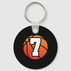 Chaveiro Crianças Basquete Aniversário 7 Número Sete Anos