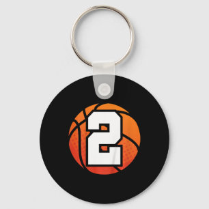 Chaveiro Crianças Basquetebol Número de Aniversário 2 para