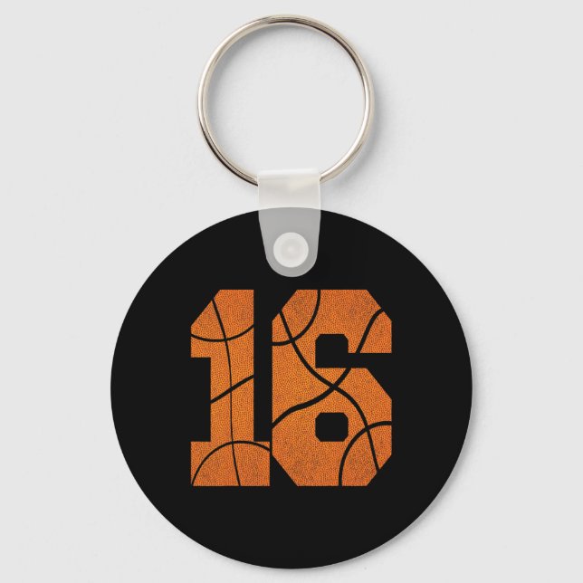 Chaveiro Crianças de basquete de 16º aniversário (Frente)