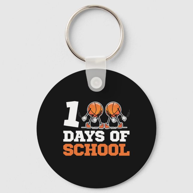 Chaveiro Crianças De Basquete Do Dia Da Escola 100 Dias De  (Frente)