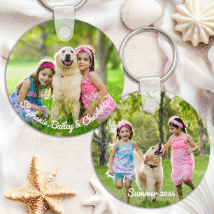Chaveiro Crianças De Dois Lados Personalizadas Duas Fotogra