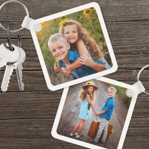 Chaveiro Crianças De Dois Lados Personalizados Duas Fotogra