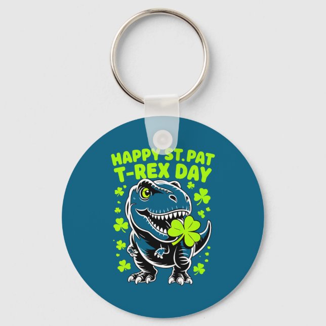 Chaveiro Crianças dinossauro dia de st patricks meninos fel (Frente)