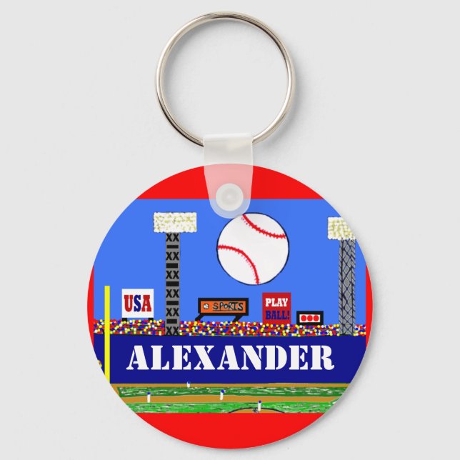 Chaveiro Crianças Divertidas Desporvem Baseball Keychain Pa (Frente)
