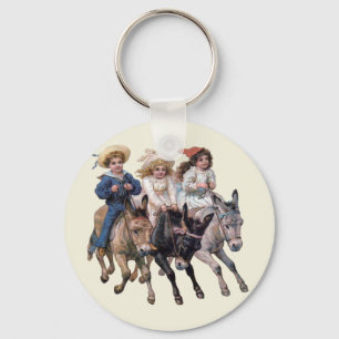 Chaveiro Crianças e cavalos do Victorian
