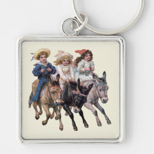 Chaveiro Crianças e cavalos do Victorian