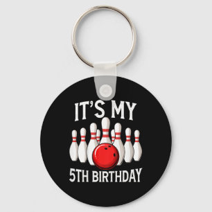 Chaveiro Crianças É o meu 5 Aniversário Boliche Bowler 5 an