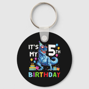 Chaveiro Crianças É o meu aniversário de 5 Feliz 5 anos T-R