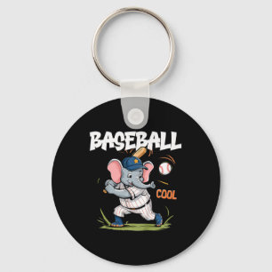Chaveiro Crianças Elefante Fofo Jogando Beisebol Para Menin