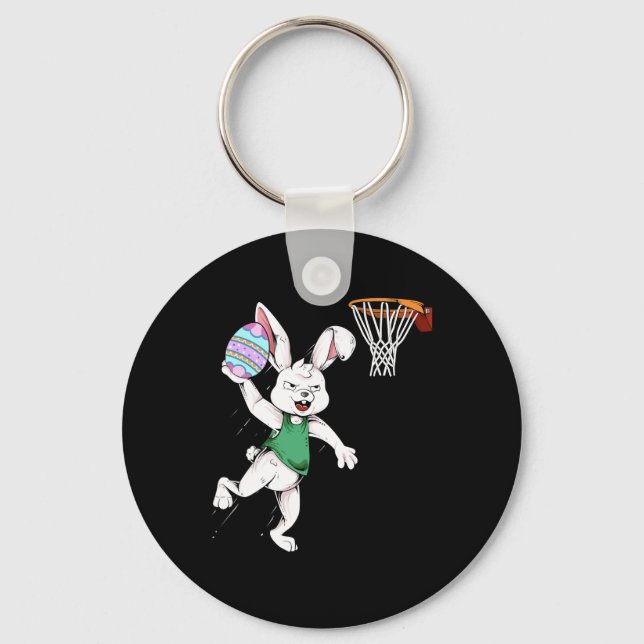 Chaveiro Crianças felzs pascoa Bunny Dunk Bysketbyll Easte (Frente)