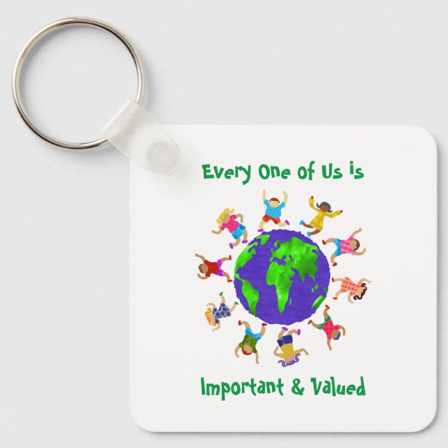 Chaveiro Crianças importantes e valiosas (Frente)