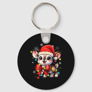 Chaveiro Crianças Mulheres Bonitas Reindeer Santa Hat Arco