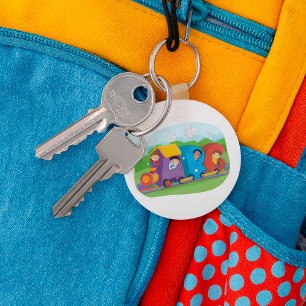 Chaveiro Crianças Num Comboio De Alfabeto