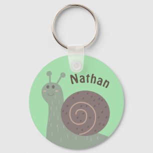 Chaveiro Crianças Personalizadas Do Caracol Do Jardim Cento