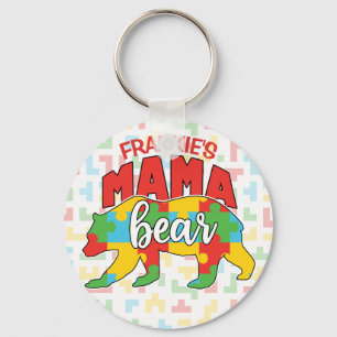 Chaveiro Crianças Personalizadas NOME Mama Urso Autismo Sen