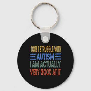 Chaveiro Crianças que eu não luto com o autismo Eu sou na v