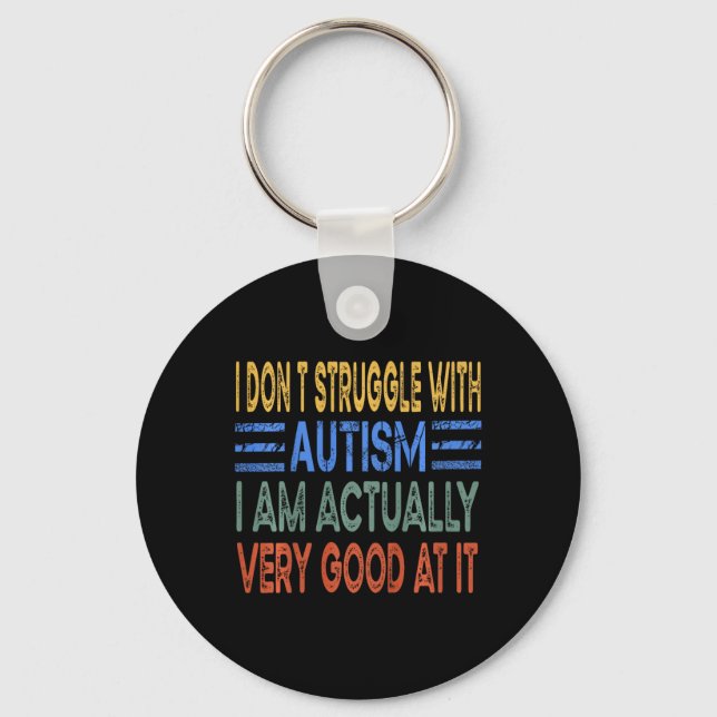Chaveiro Crianças que eu não luto com o autismo Eu sou na v (Frente)
