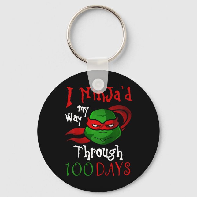 Chaveiro Crianças que eu ninja ia passar por 100 dias. (Frente)