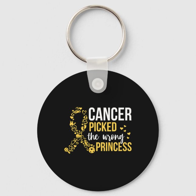 Chaveiro Crianças que Visto Dourado para o meu irmão Cancer (Frente)