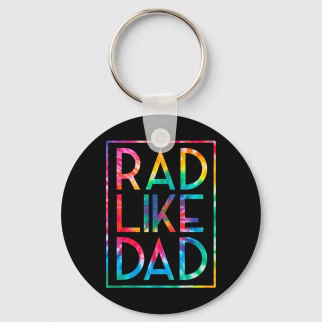 Chaveiro Crianças Rad Como Papai Tie Dye Engraçado Dia Dos  (Frente)