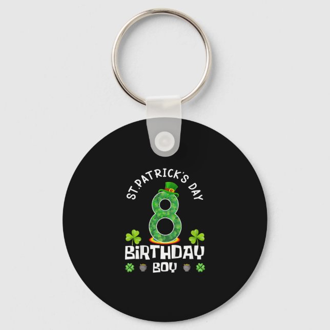 Chaveiro Crianças Ruas. Dia de aniversário de Patrick 8 de  (Frente)