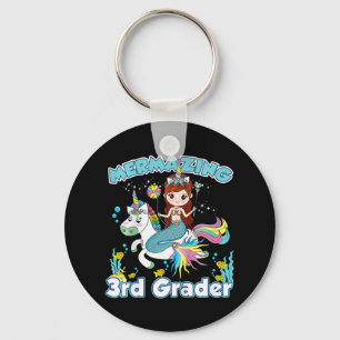 Chaveiro Crianças Sereia do 3º ano Andando Unicórnio de vol