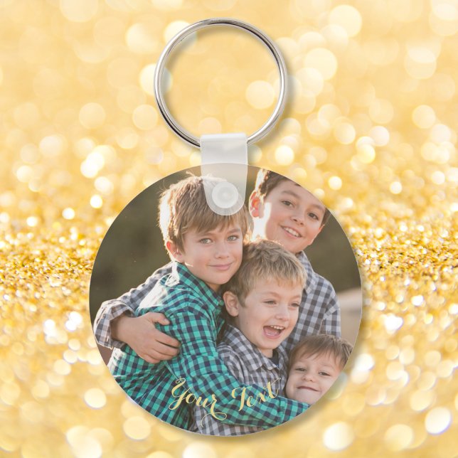 Chaveiro Criar Fotografia Personalizada Personalizada e Tec (Create Custom Personalized Photo Round Keyring)