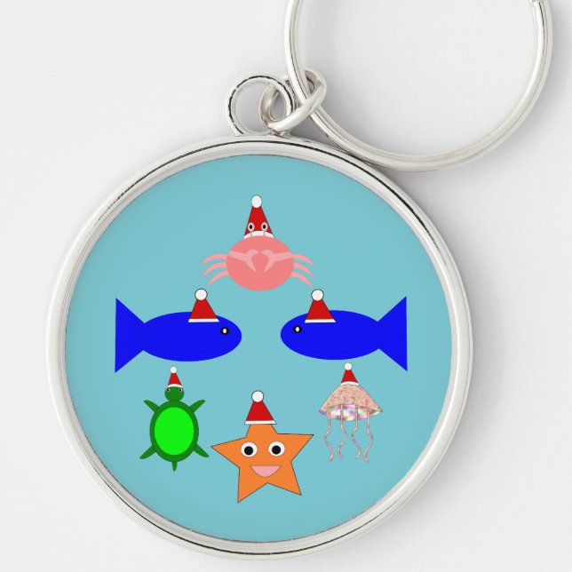 Chaveiro Criaturas do Mar de Natal (Frente)