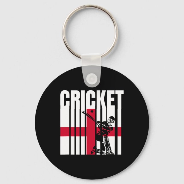 Chaveiro Cricket Player English Flag  (Frente)