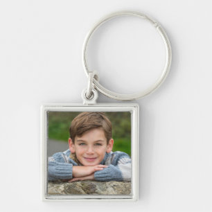 Chaveiro Crie a Foto do Seu Filho Personalizada Imagem Dupl