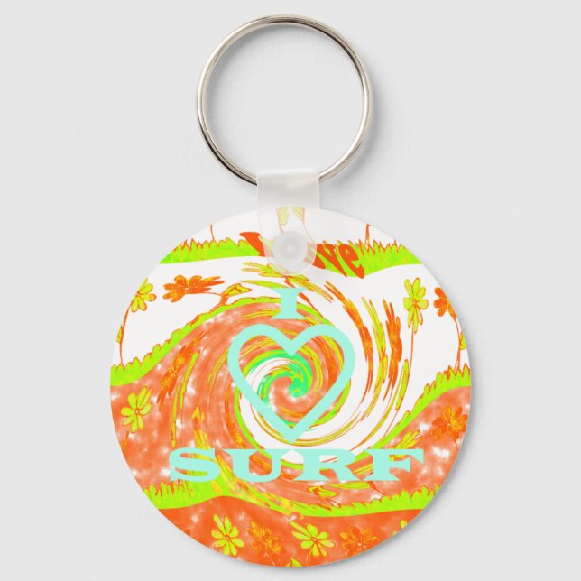 Chaveiro Crie O Seu Eu Adoro Surfar. (Frente)