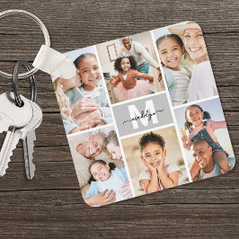 Chaveiro Crie seu próprio colagem de 6 fotos personalizado